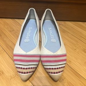 Rothy’s Merino Wool Ivory Ribbon Stripe - Size 8.5 EUC